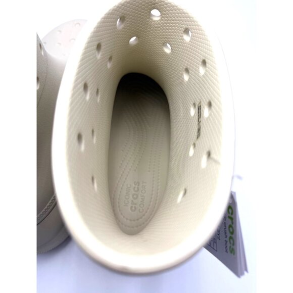 Crocs Unisex Size 11M Classic Crush Boot Beige Slip-On Waterproof - Picture 11 of 11